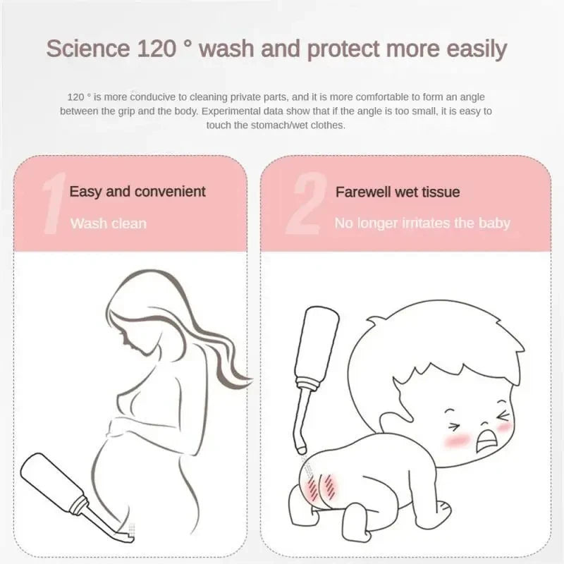500ml Portable Handheld Bidet - Travel Water Spray for Pregnant Women, Baby Cleansing, and Mom Care