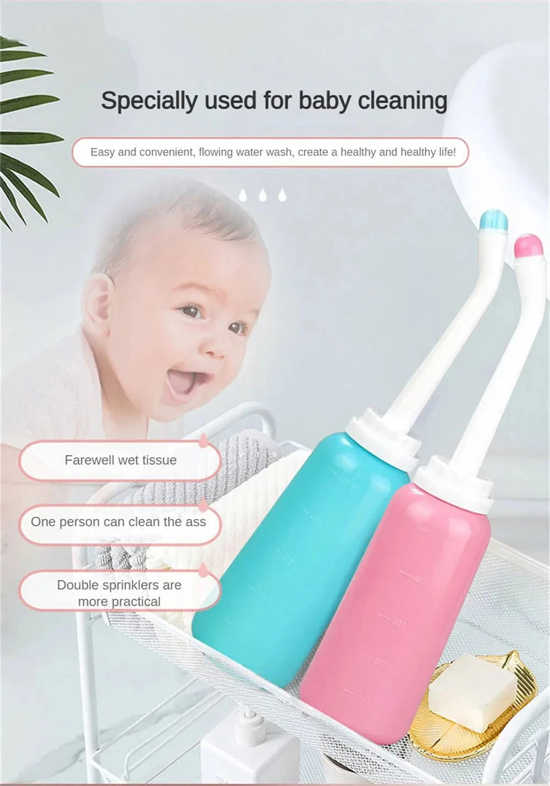 500ml Portable Handheld Bidet - Travel Water Spray for Pregnant Women, Baby Cleansing, and Mom Care