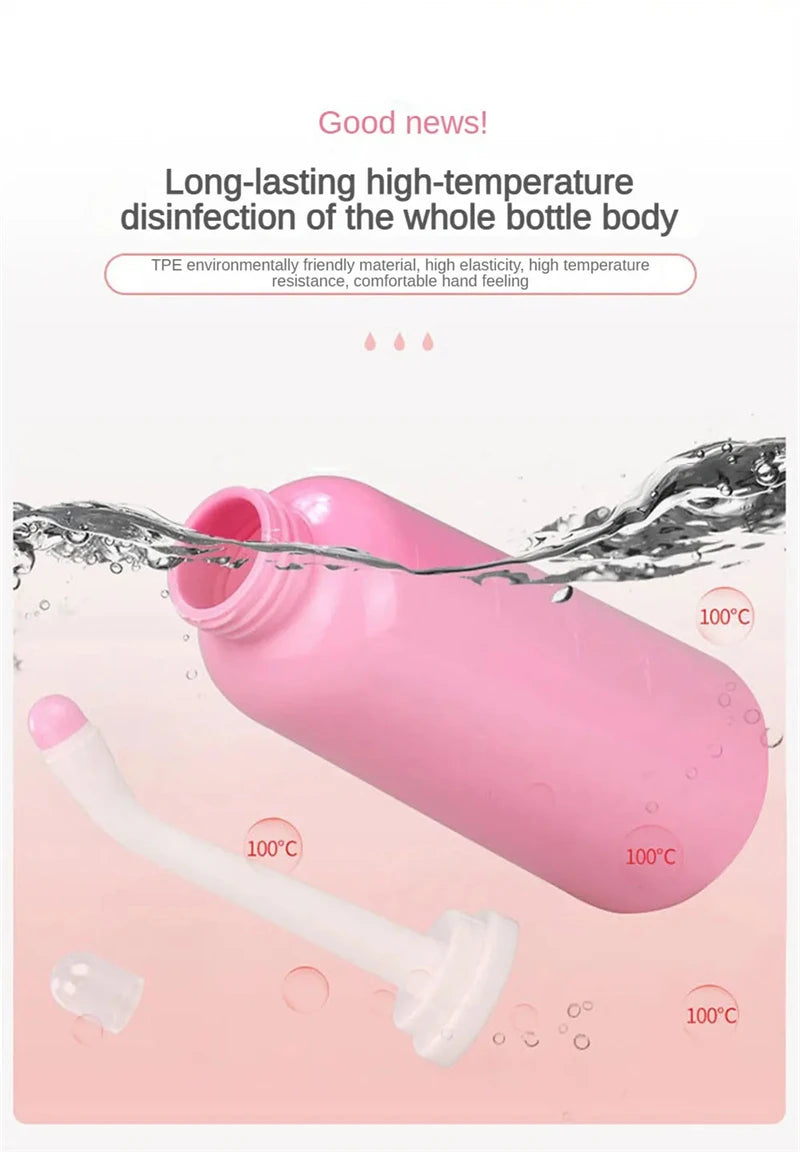 500ml Portable Handheld Bidet - Travel Water Spray for Pregnant Women, Baby Cleansing, and Mom Care