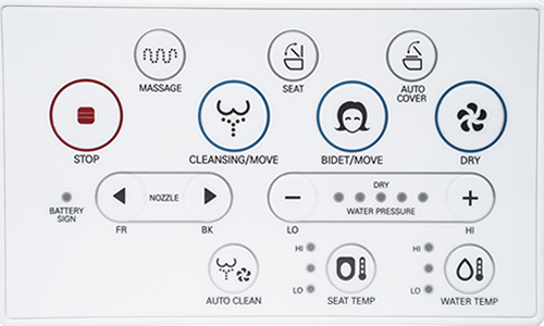 Blooming NB-R1570-EW Remote Control Bidet Seat - White (Elongated)