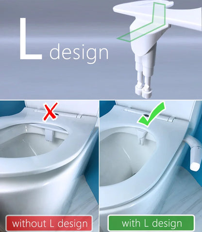 Left-Handed Bidet Attachment - Non-Electric Toilet Seat Sprayer for Left-Handers