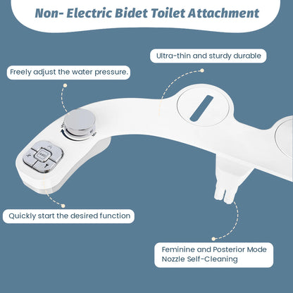 SAMODRA New Bidet Toilet Seat Attachment Toilet Bidet Sprayer Ultra-Thin 3 Funtions Bidet Shower Hygienic Wash For Bathroom