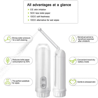 Portable Handheld Bidet Sprayer - Large Capacity Personal Cleaner for Home, Travel, and Baby Care