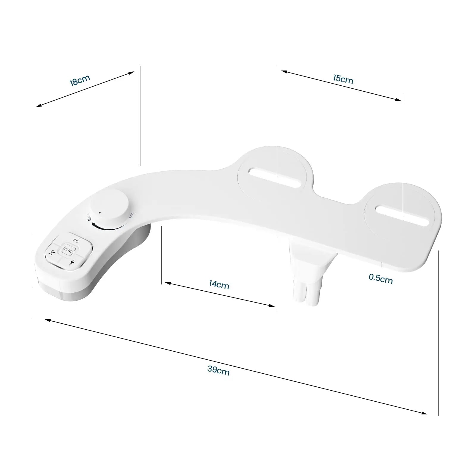 SAMODRA Non-Electric Bidet Attachment - Dual Nozzle for Front & Rear Cleaning