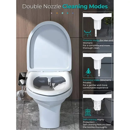 Portable Non-Electric Bidet for Women - Self-Cleaning Toilet Attachment