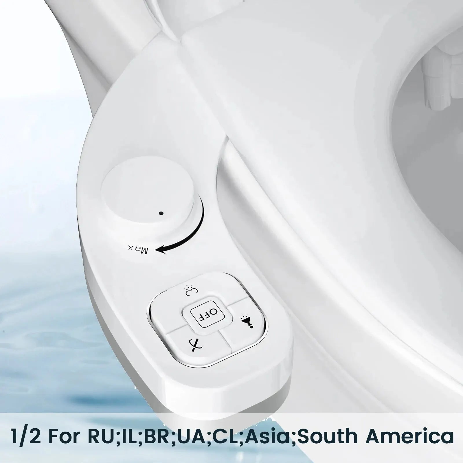 SAMODRA Non-Electric Bidet Attachment - Dual Nozzle for Front & Rear Cleaning