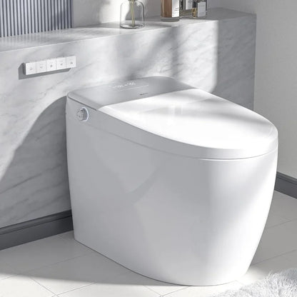 Smart Elongated Floor-Mounted Bidet Toilet - Ceramic & Polypropylene