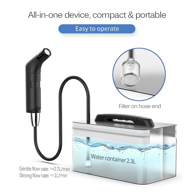 Wower Portable Electric Bidet - 2.3L Rechargeable Shattaf for Personal Hygiene, Travel, and Camping