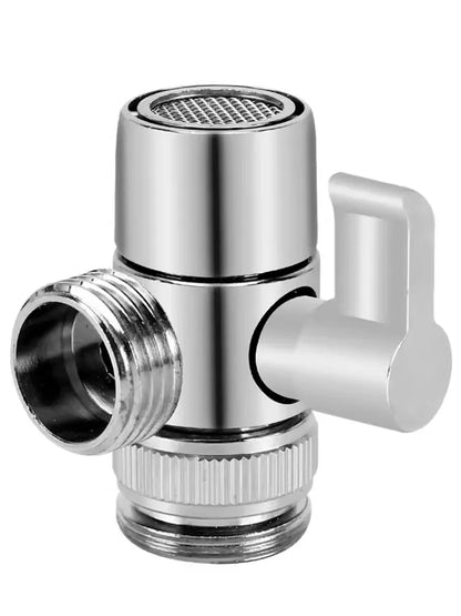 Faucet Splitter & Diverter Valve - Kitchen and Bathroom Tap Connector for Bidet, Shower, and Sink