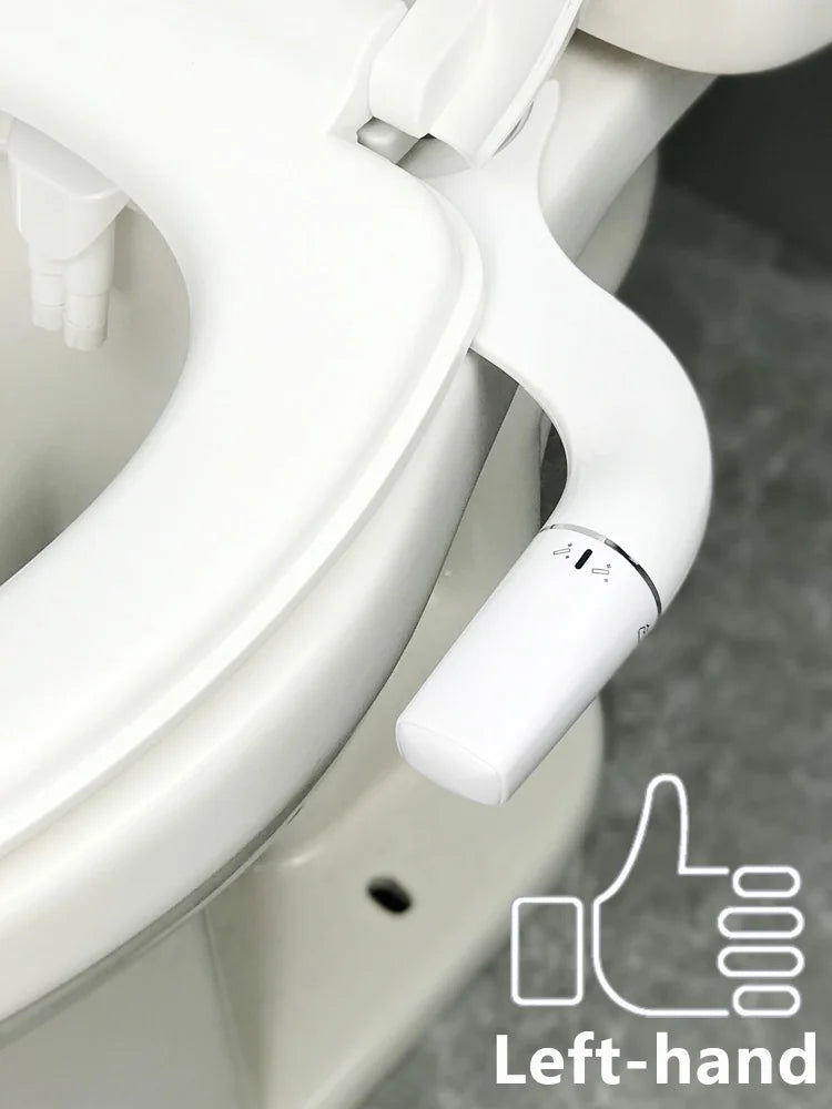 Left-Handed Bidet Attachment - Non-Electric Toilet Seat Sprayer for Left-Handers