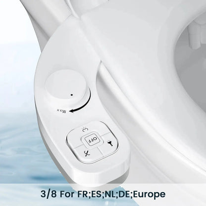 SAMODRA Non-Electric Bidet Attachment - Dual Nozzle for Front & Rear Cleaning