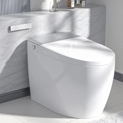 Smart Elongated Floor-Mounted Bidet Toilet - Ceramic & Polypropylene