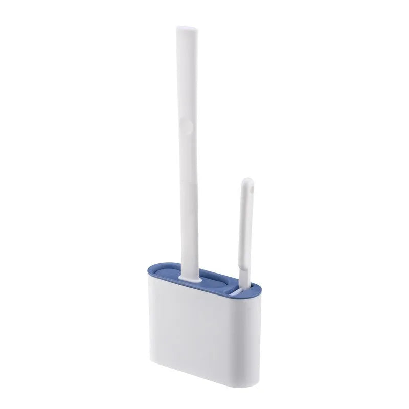 Silicone Toilet Brush Set - Wall-Mounted, Hygienic, and Durable Cleaning Tool