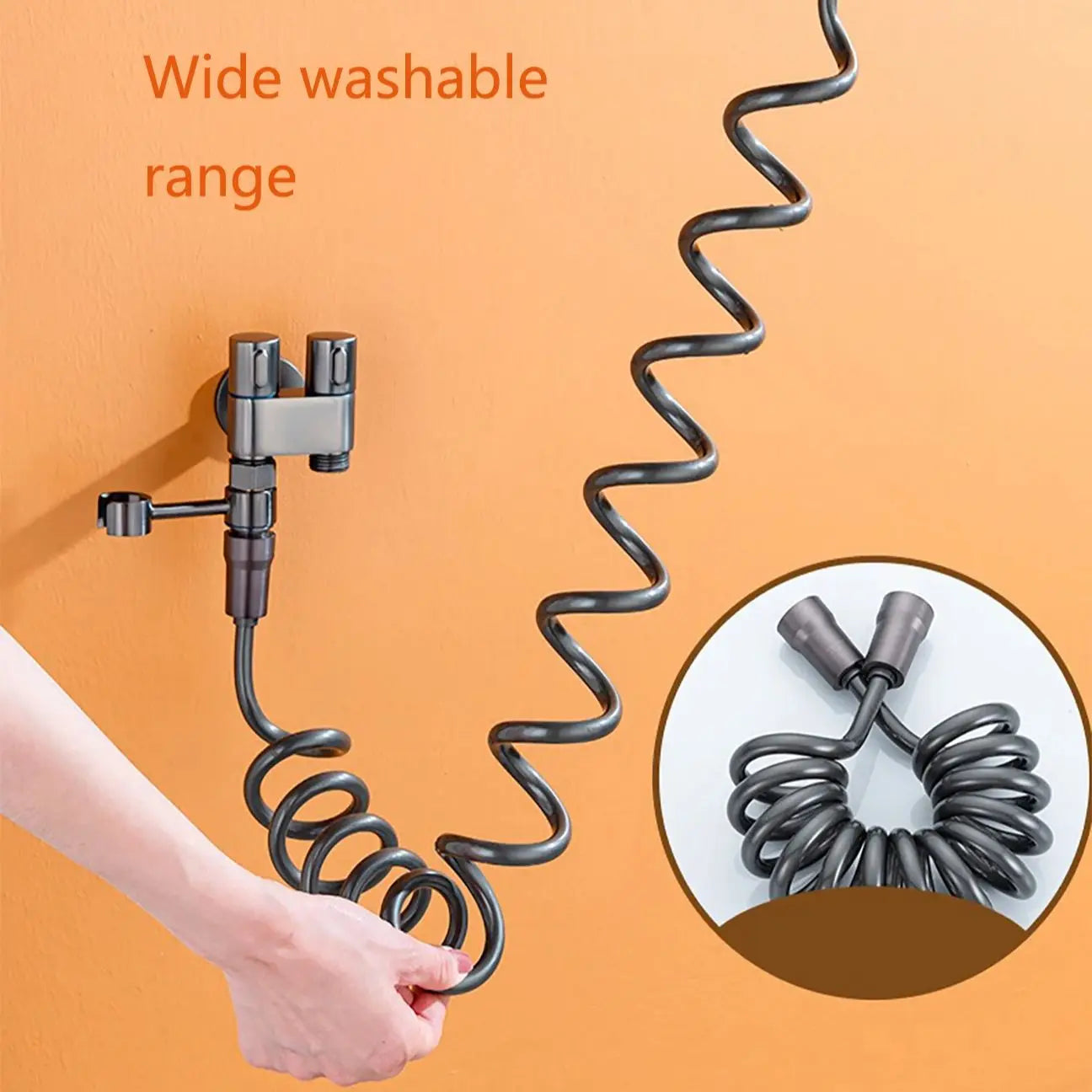 Handheld Bidet Sprayer Set - Bathroom Shower & Toilet Cleaning Kit with Angle Valve Accessories