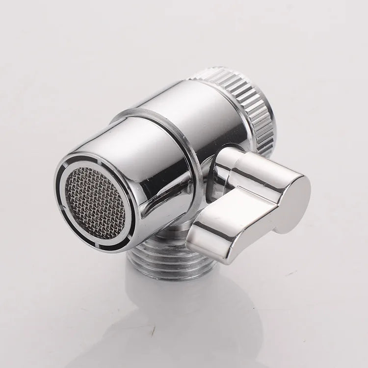 Faucet Splitter & Diverter Valve - Kitchen and Bathroom Tap Connector for Bidet, Shower, and Sink